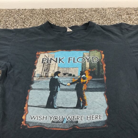 Vintage 2006 Pink Floyd Wish You Were Here T-Shirt Anvil Black Mens Medium - Picture 1 of 11
